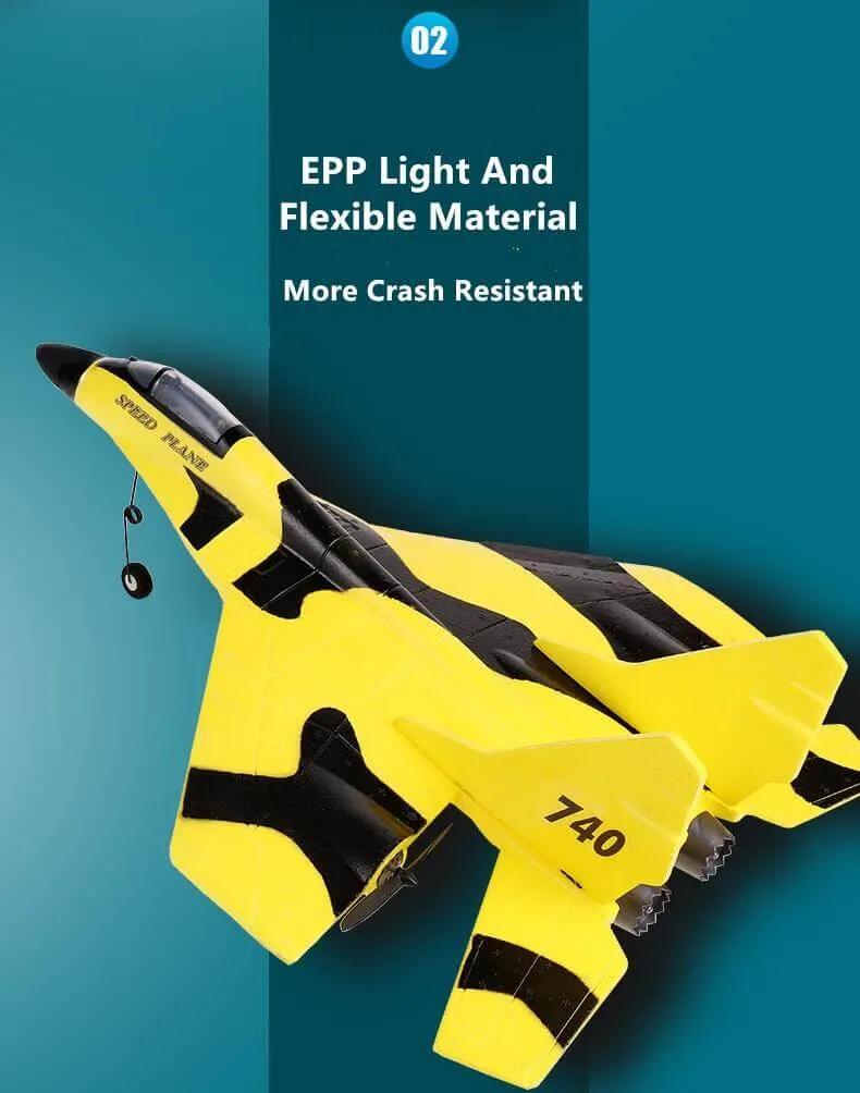 MIG740 2.4G Remote Control 60cm EPP RC Plane | 500M Range & Anti-Collision